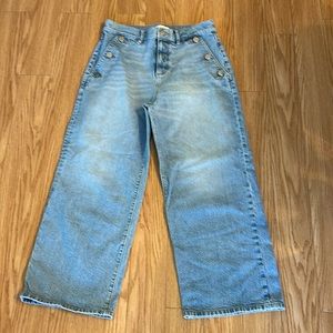 Loft wide leg jeans; sz 4
